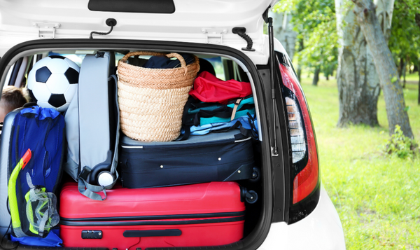 Car Trunk Filled With Suitcases image