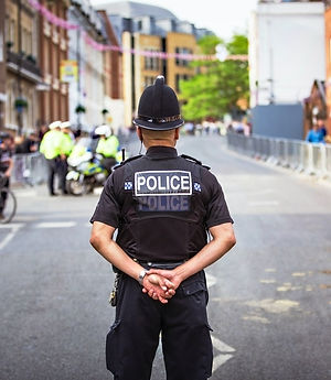 Image of security guard working on a sunny day