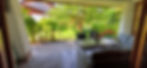 Blick aus Schlafzimmer2 auf die Terrasse und Garten