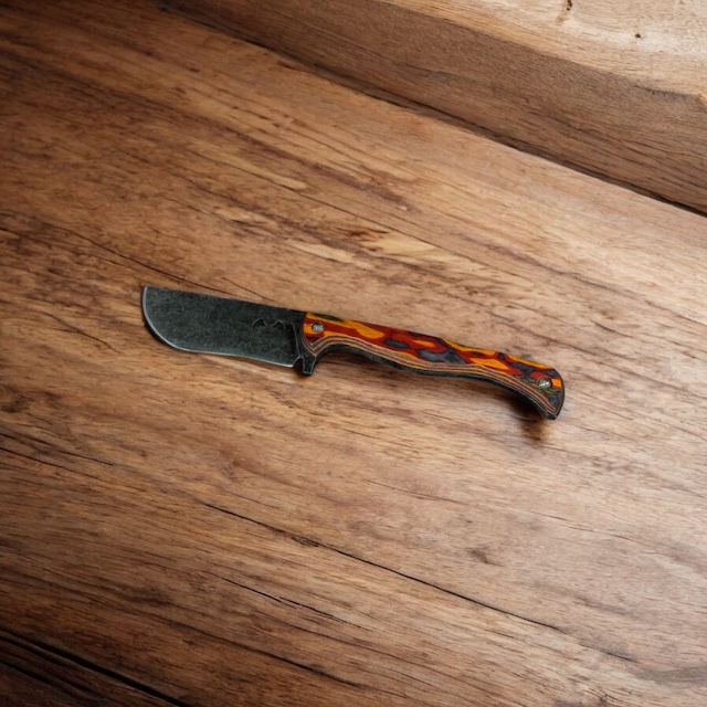 "Werewolf" EDC Knife (Crazy wave micarta)