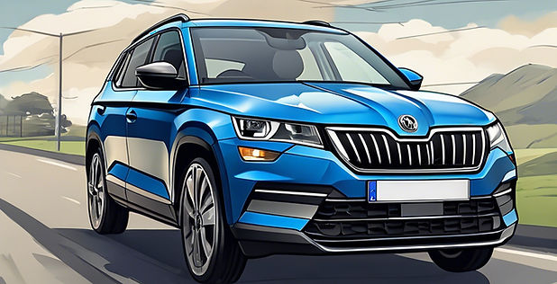 photo of a blue skoda kamiq with Learner driver L Plates on.jpg
