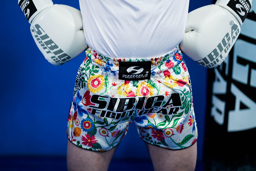 Thumbnail: Muay Thai Kickboxing Shorts Flowers
