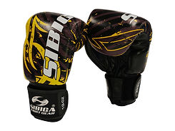 black yellow boxing gloves
