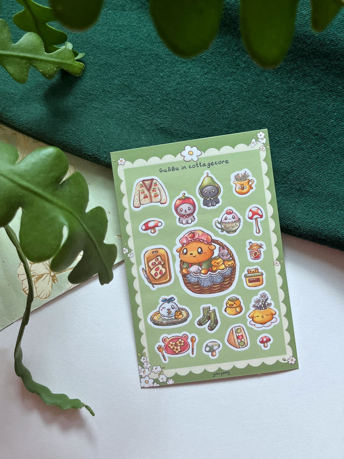 cottagecore sticker sheet fall vibes
