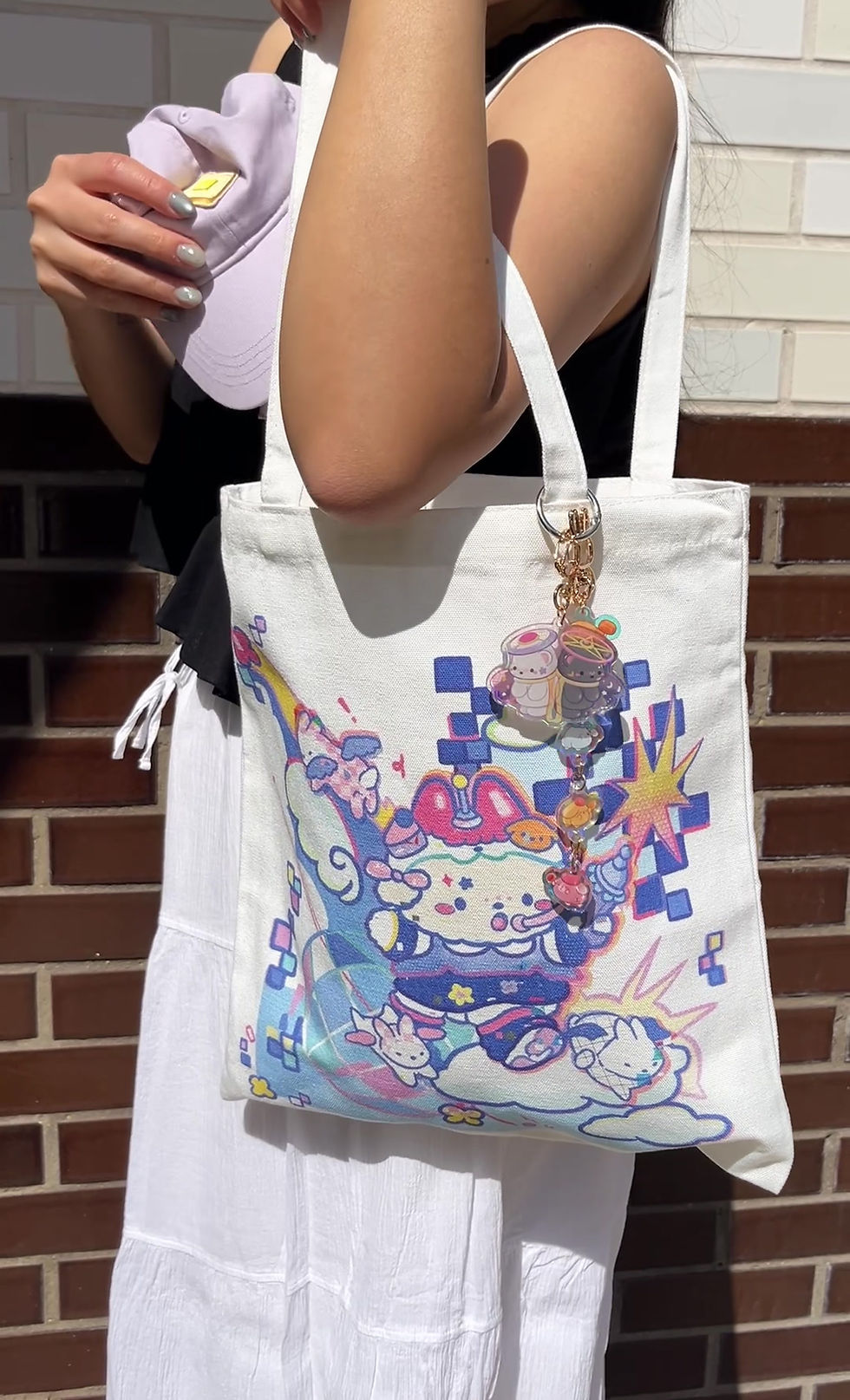Thumbnail: techno melo canvas tote bag