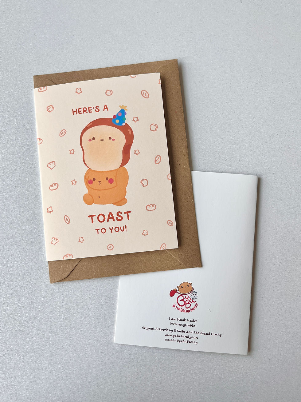 Thumbnail: bread themed greeting cards set of 4