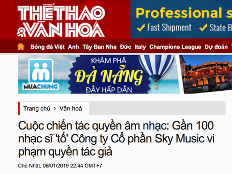 Cuộc chiến tác quyền âm nhạc: Gần 100 nhạc sĩ 'tố' Công ty Cổ phần Sky Music vi phạm quyền tác giả