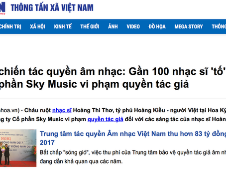 Cuộc chiến tác quyền âm nhạc: Gần 100 nhạc sĩ 'tố' Công ty Cổ phần Sky Music vi phạm quyền tác giả
