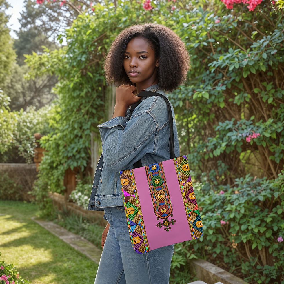 Thumbnail: Queen of Sheba Tote Bag | Saba Design : Pink