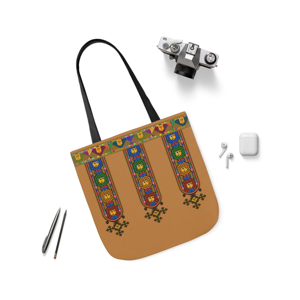 Thumbnail: Queen of Sheba Tote Bag | Saba Tilet : Light Brown