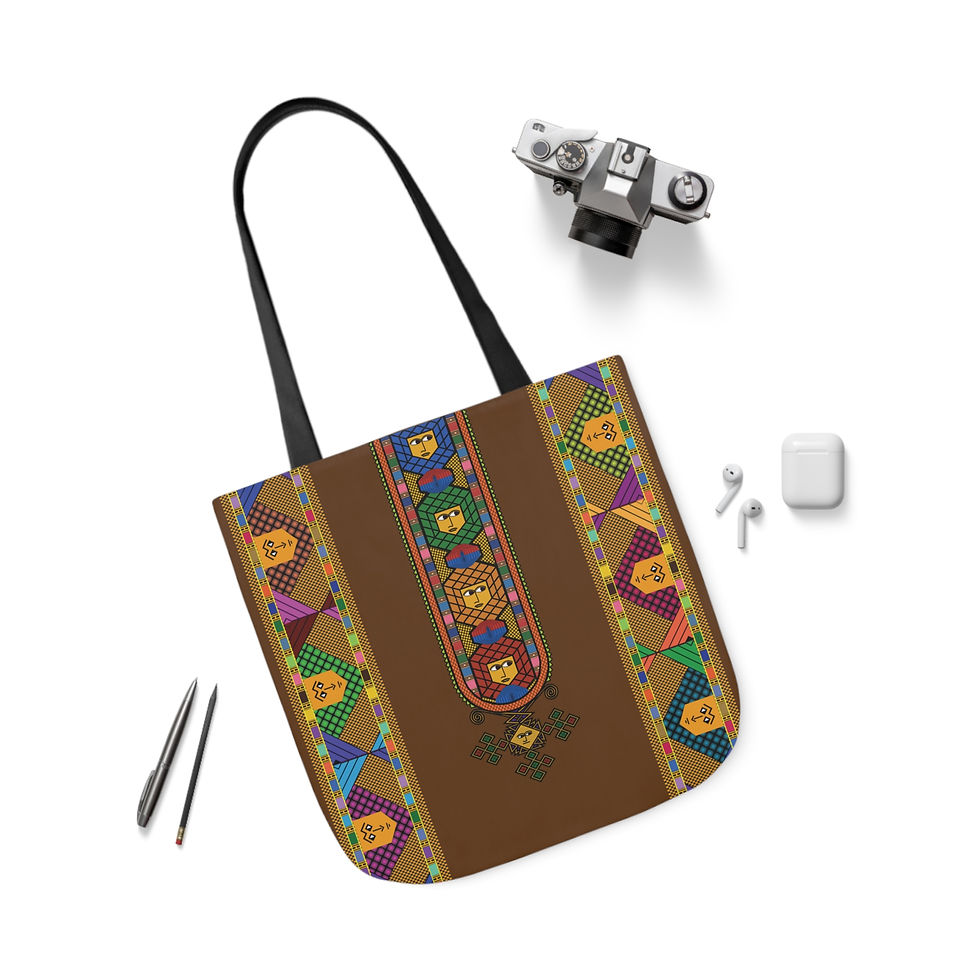 Thumbnail: Queen of Sheba Tote Bag | Saba Design : Brown