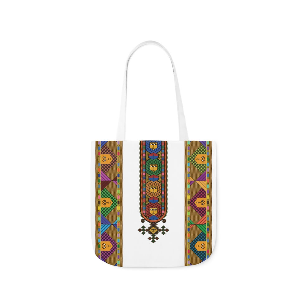 Thumbnail: Queen of Sheba Tote Bag | Saba Design : White