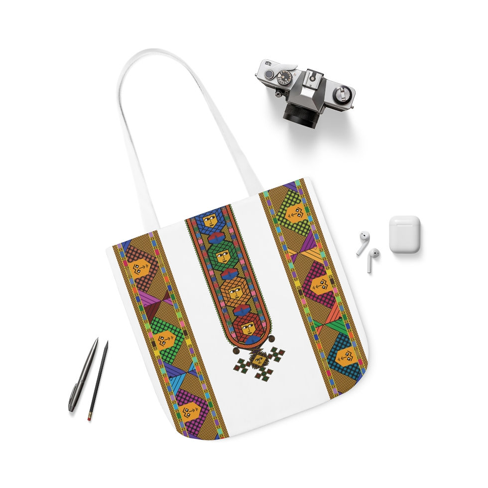 Thumbnail: Queen of Sheba Tote Bag | Saba Design : White