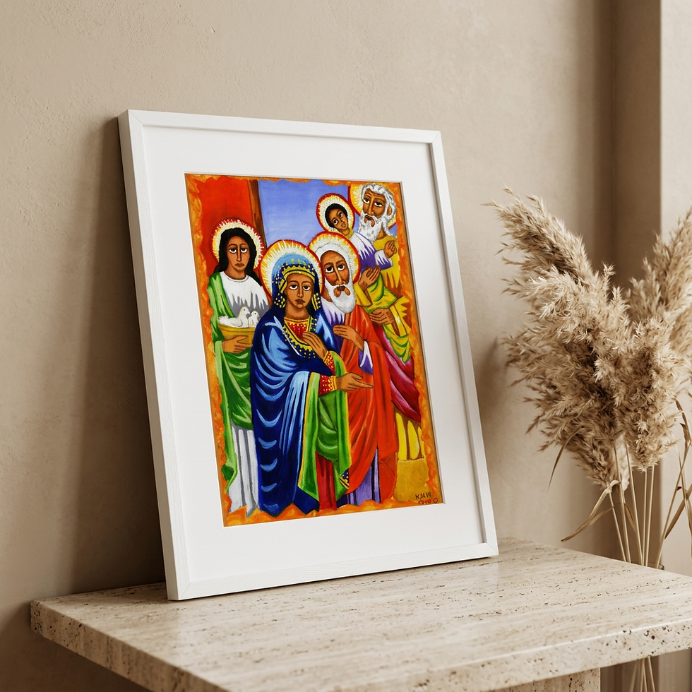 Thumbnail: Presentation of the Lord (Lidete Simeon) Print | Ethiopian Sacred Ar