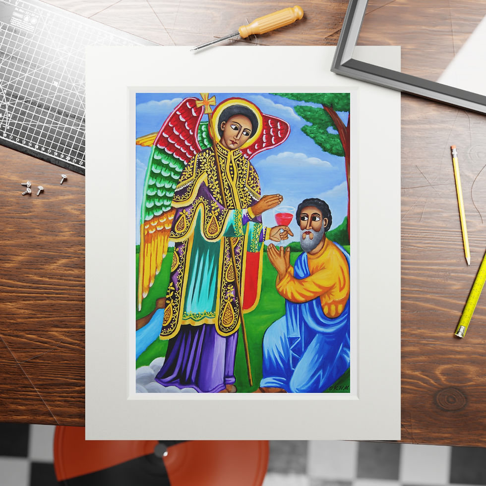 Thumbnail: Archangel St. Uriel Print | Ethiopian Sacred Art
