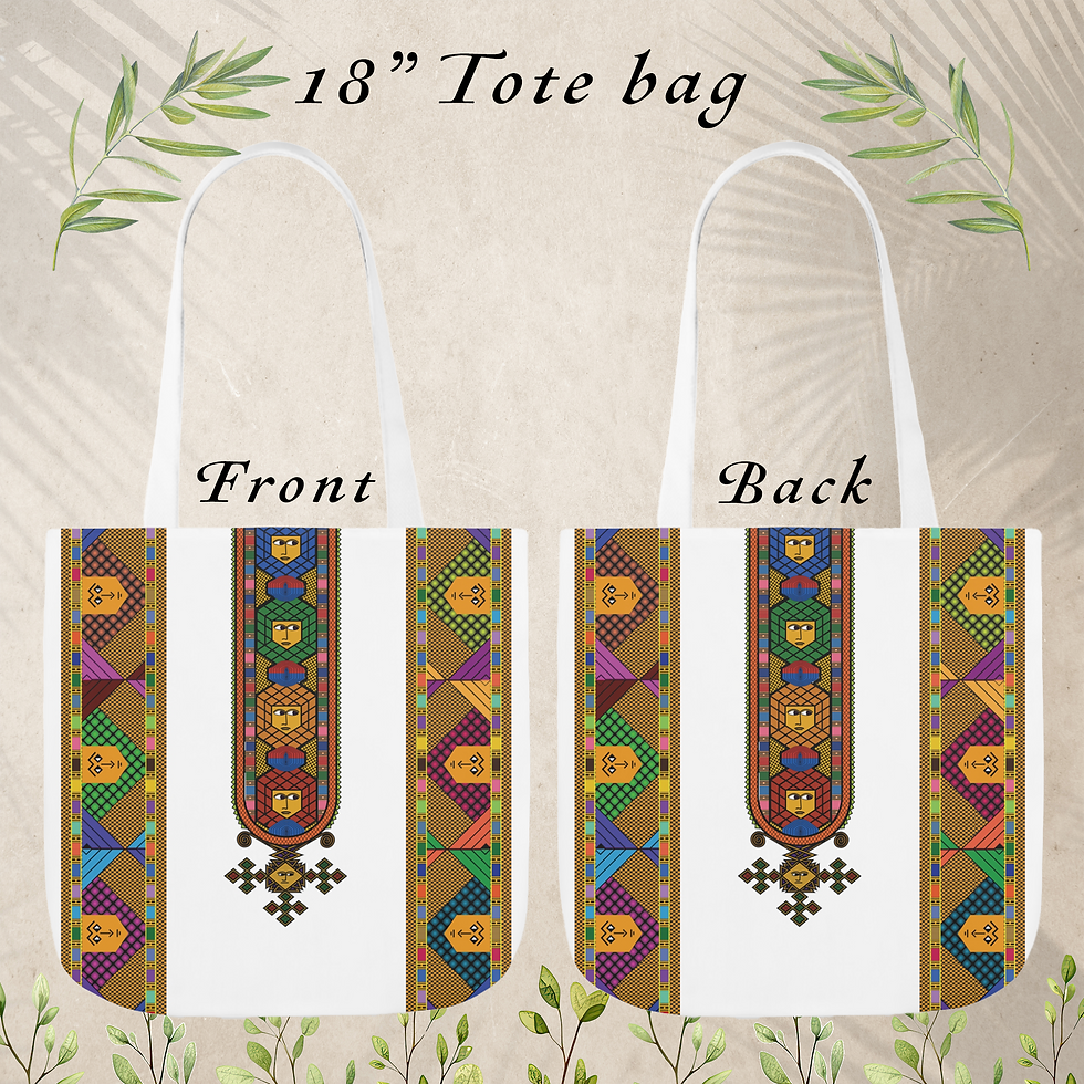 Thumbnail: Queen of Sheba Tote Bag | Saba Design : White