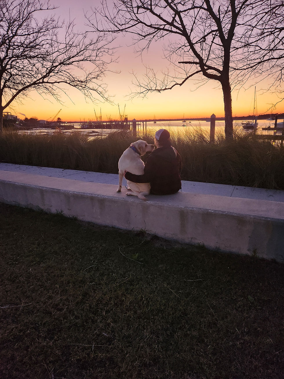 We took Rocky, a board & train dog, out on a date night stroll in Fernandina and my husband stepped back to capture this adorable moment. Life with your dog should be enjoyable and we strive to create these moments for our clients.