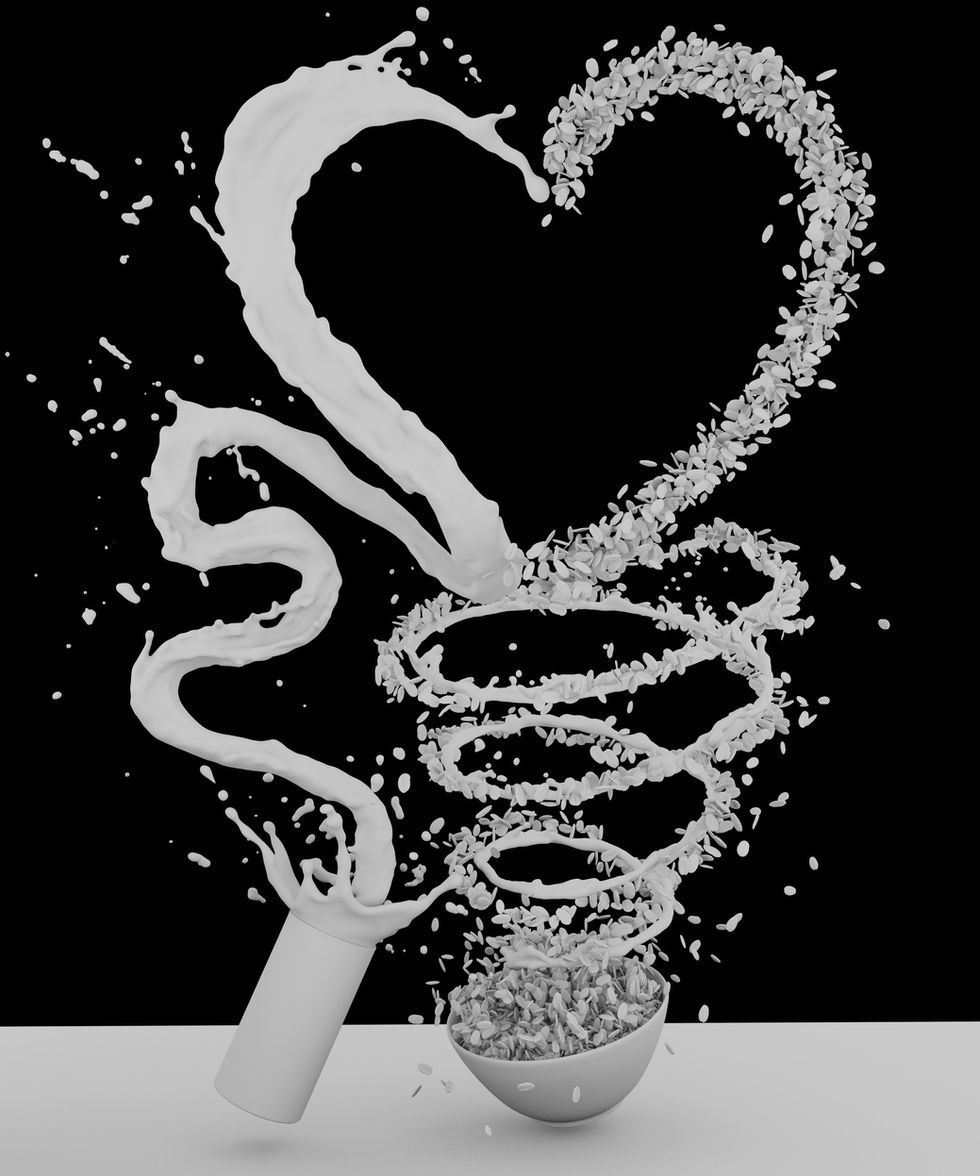 vasilatos, 3d product illustration, 3d food illustration, cgi food, 3d art, 3d modeling, 3d sculpting, 3d milk splash, key visual