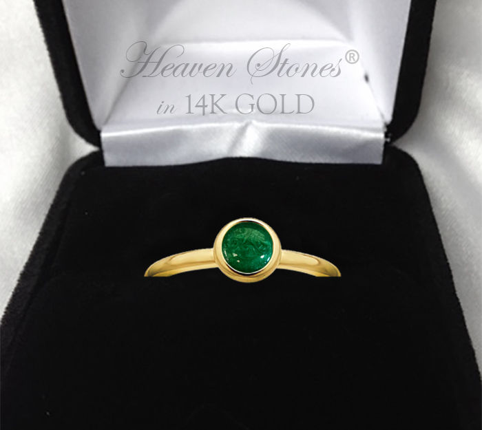 Thumbnail: 14K Solid Gold Cremation Ring - Solitaire Memorial Jewelry