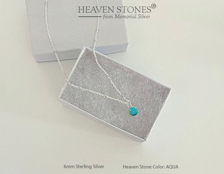 Thumbnail: Sterling Silver Cremation Necklace, 6mm - Memorial Jewelry with Circle Pendant