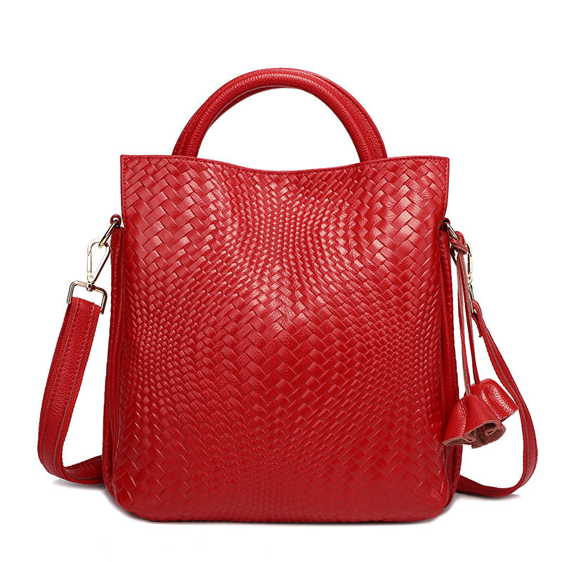 Thumbnail: Luxury Top Layer Leather Handbags Minimalism Soft Calfskin Casual Tote Bag Fashi