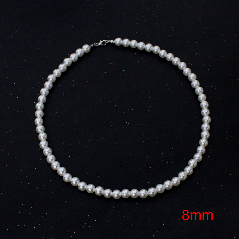 Thumbnail: Classic Elegant White Pearl Chokers Necklace For Women Men Wedding Banquet Neckl