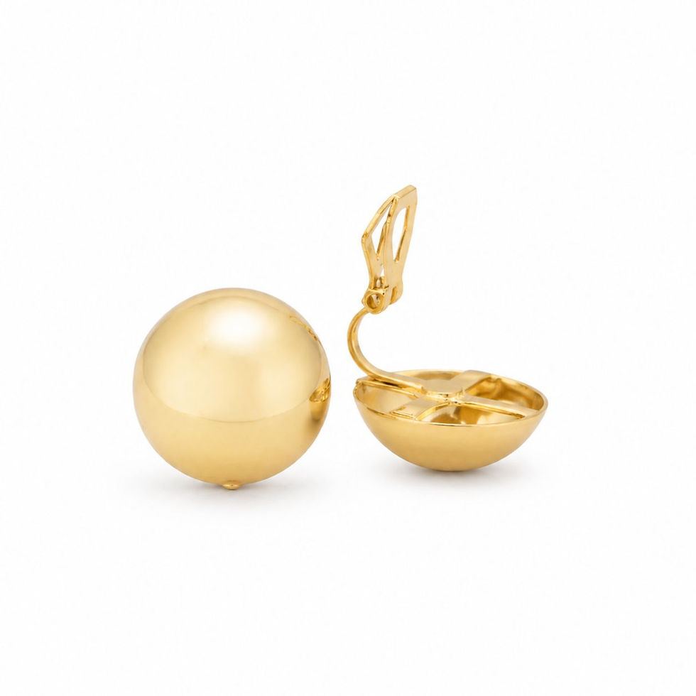 Brinco de Pressão Sem Furo Bola  Elegante