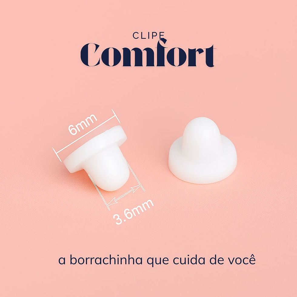 Miniatura: Brinco de Pressão Sem Furo Estrela Vazada