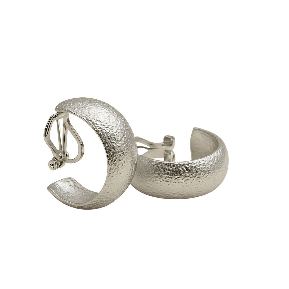Miniatura: Argola de Pressão Texturizada 2,20 cm | Sem Furo
