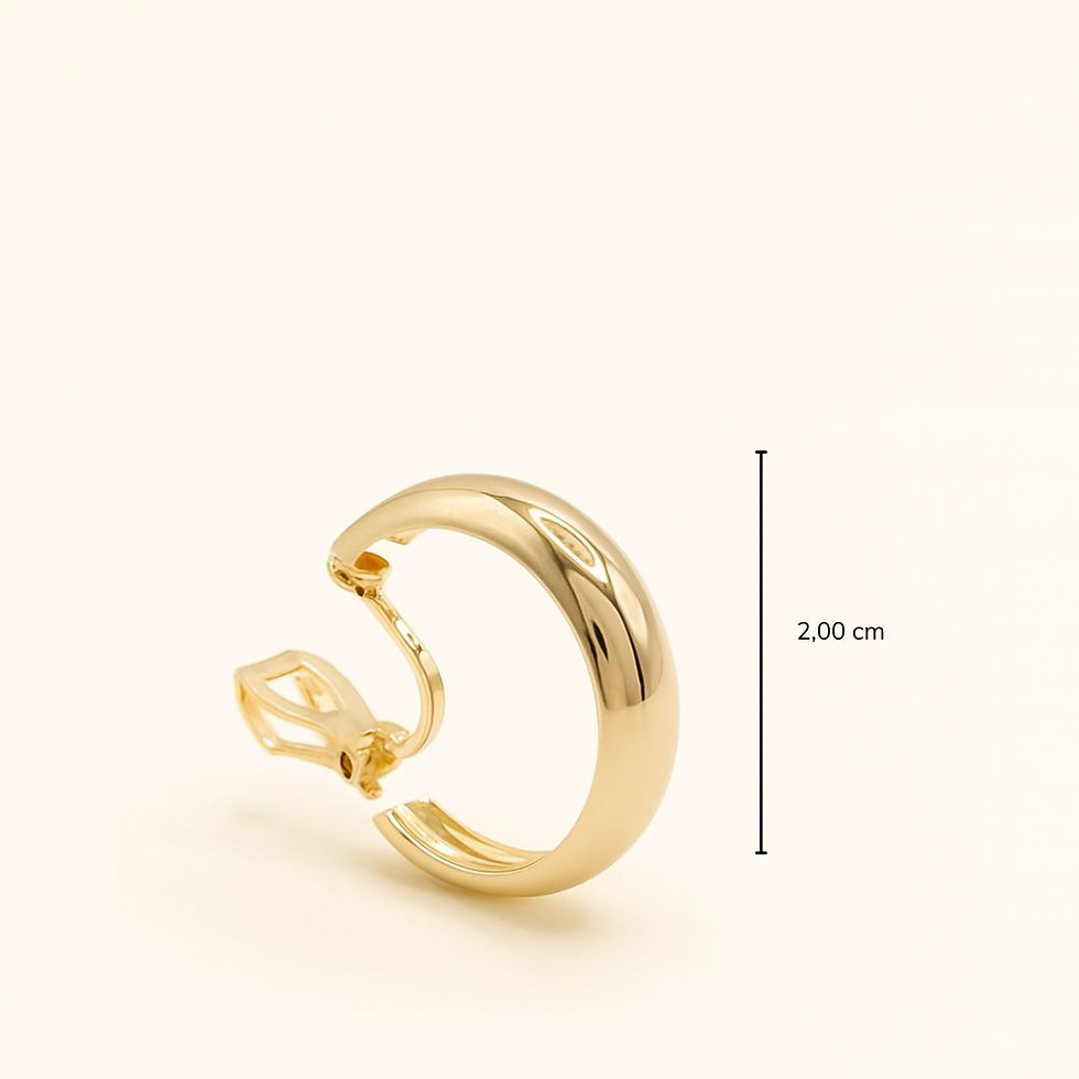 Miniatura: Argola de Pressão Meia Aliança 2 cm – Clipe Ômega Francês