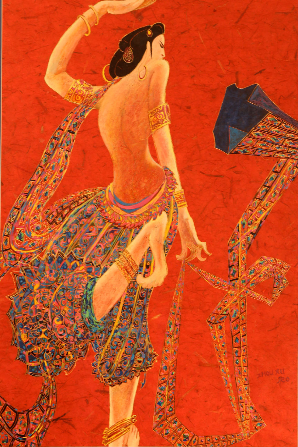 舞之蹈之_Dancing_35X24英尺_现代重彩画