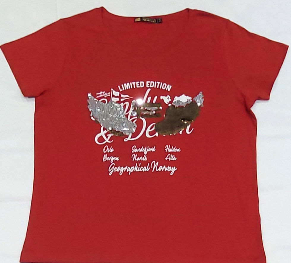 Girls Top - Geographical Norway - Red_2_edited
