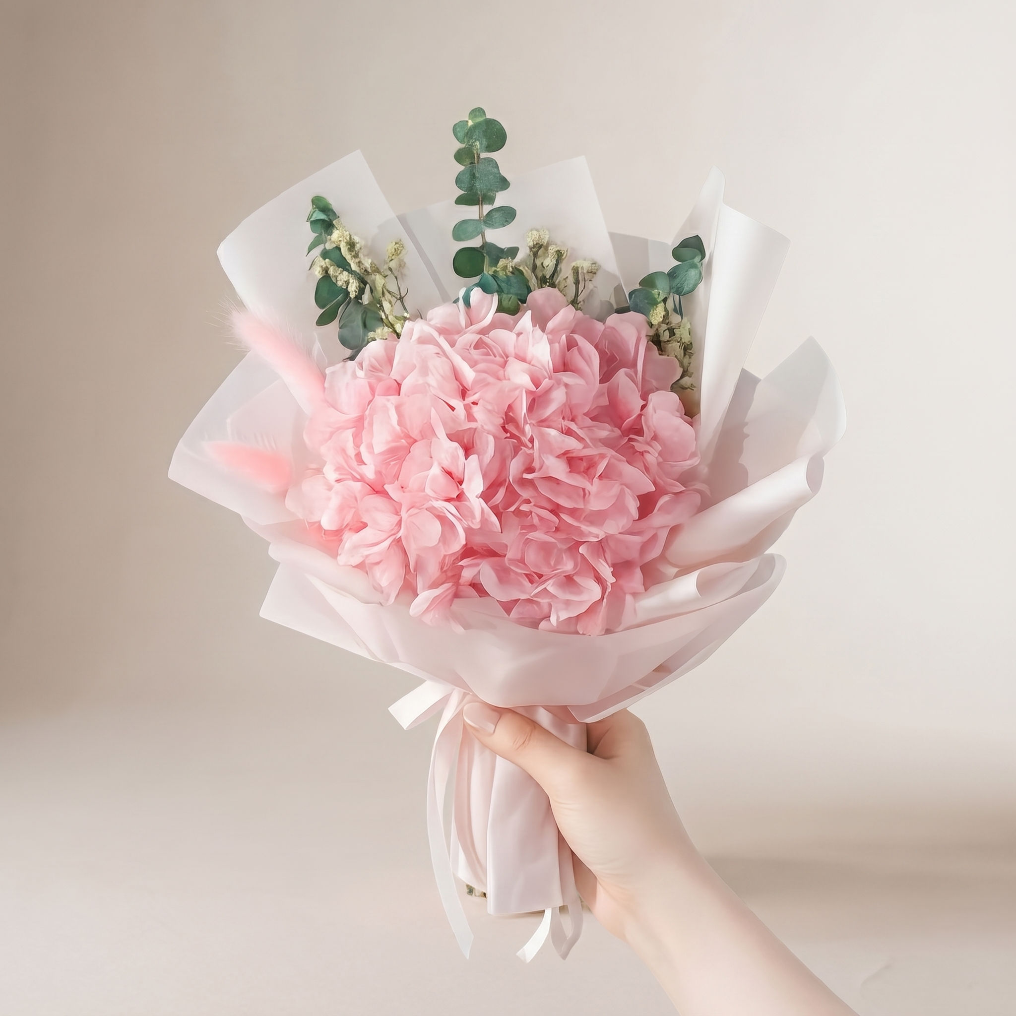 Pink Hydrangea Flower Bouquet