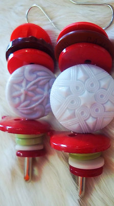 Vintage Button Earrings