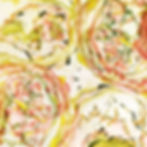 Outgrowths, 2019-2020. Drypoint print with gouache.