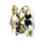 Stitched Apparition, 2020. Mixed media on paper.