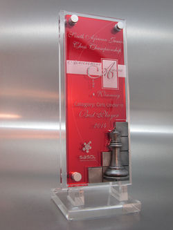 HYP124EXCELLENCE TROPHY PLAQUE -RUBY