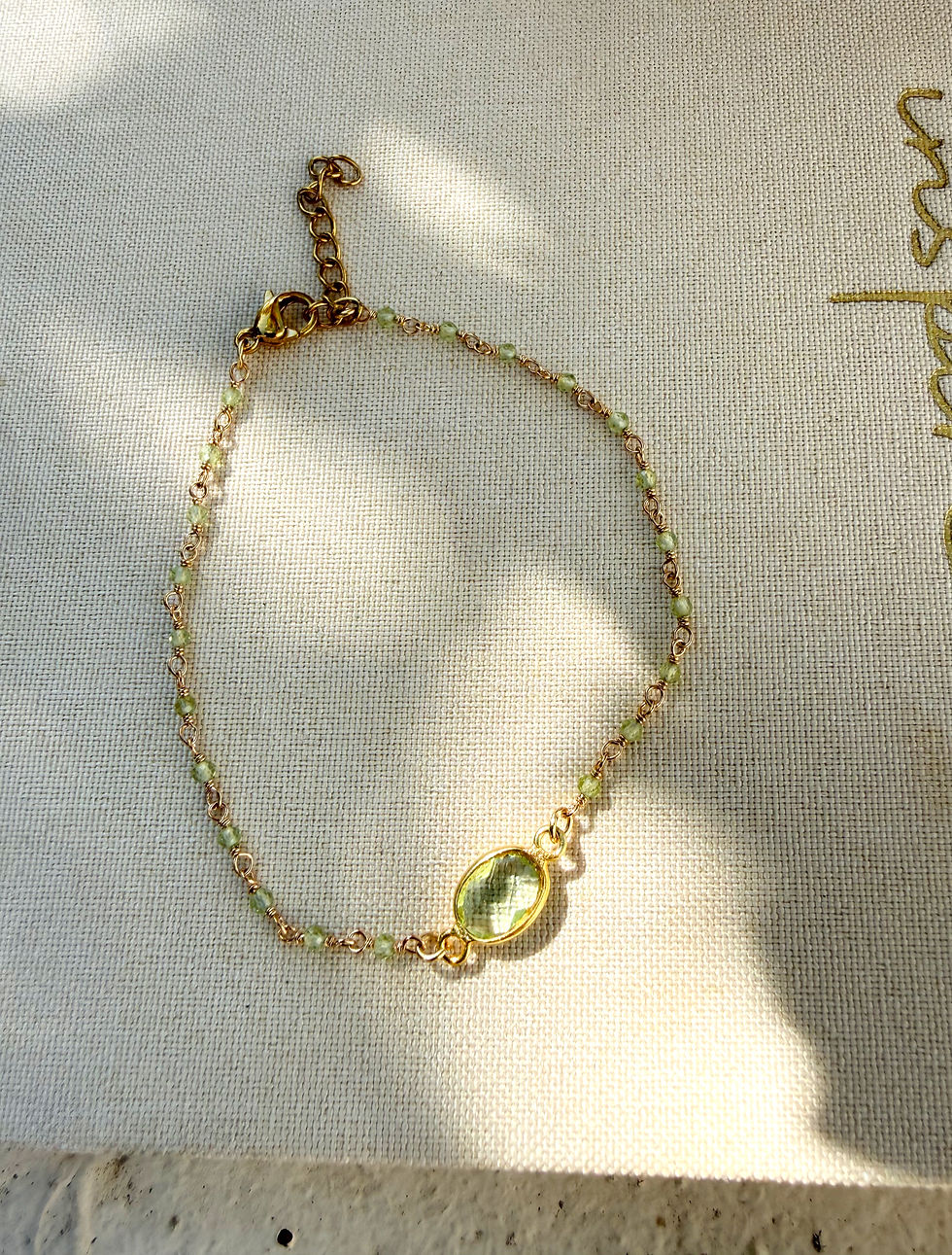 Miniature : Bracelet Baya - Aventurine et Peridot