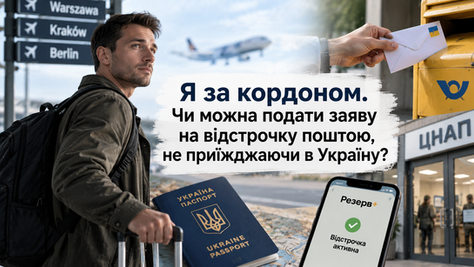 Я за кордоном. Чи можна подати заяву на відстрочку поштою, не приїжджаючи в Україну?