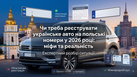 Нужно ли регистрировать украинский автомобиль на польские номера в 2026 году: мифы и реальность