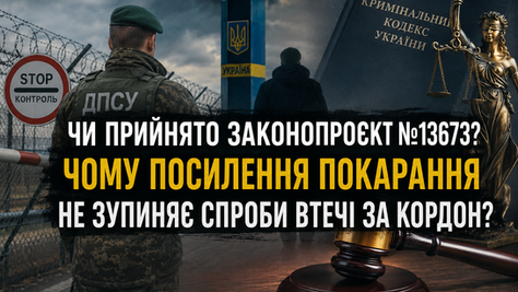 ЧИ ПРИЙНЯТО ЗАКОНОПРОЄКТ №13673? ЧОМУ ПОСИЛЕННЯ ПОКАРАННЯ НЕ ЗУПИНЯЄ СПРОБИ ВТЕЧІ ЗА КОРДОН?
