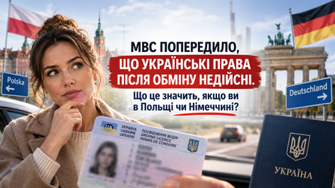 МВС попередило, що українські права після обміну недійсні. Що це значить, якщо ви в Польщі чи Німеччині?