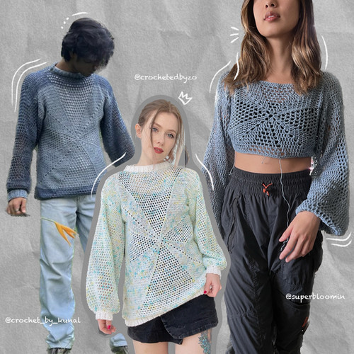 Harakay Mesh Sweater Crochet Pattern | CraftyHija