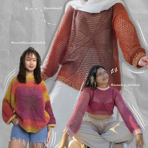 Harakay Mesh Sweater Crochet Pattern | CraftyHija
