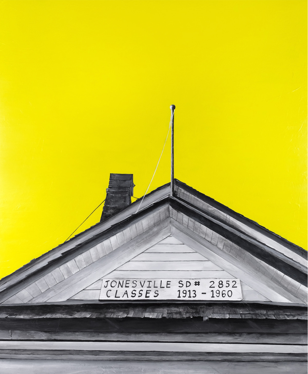 Jonesville School (48 x 60 in / 121.92 x 152.4 cm)