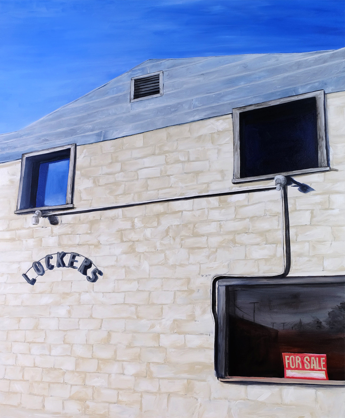 Lucky Lake (Lockers Building) (48 x 60 in / 121.92 x 152.4 cm)