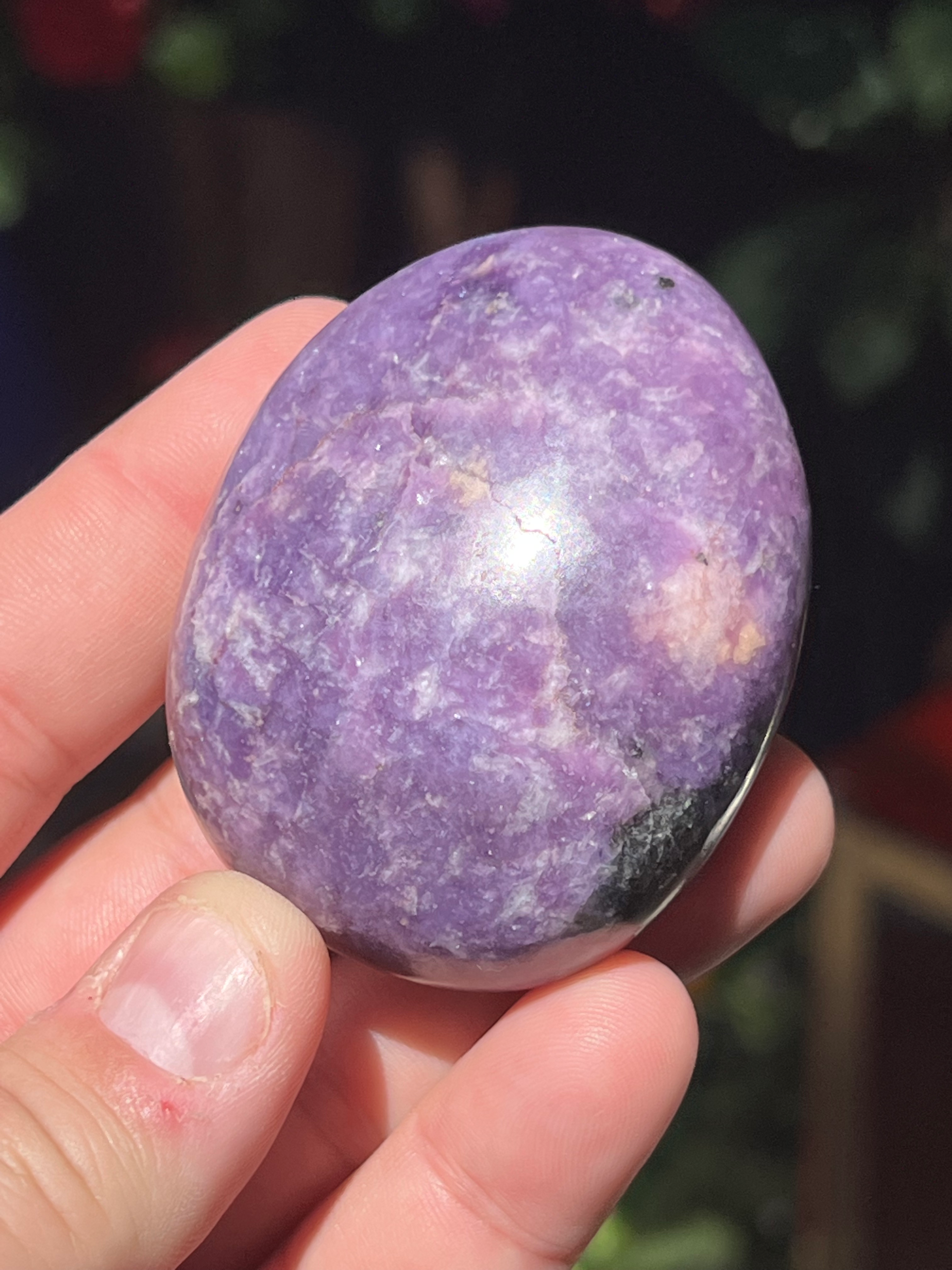 Lepidolite Palm Stone
