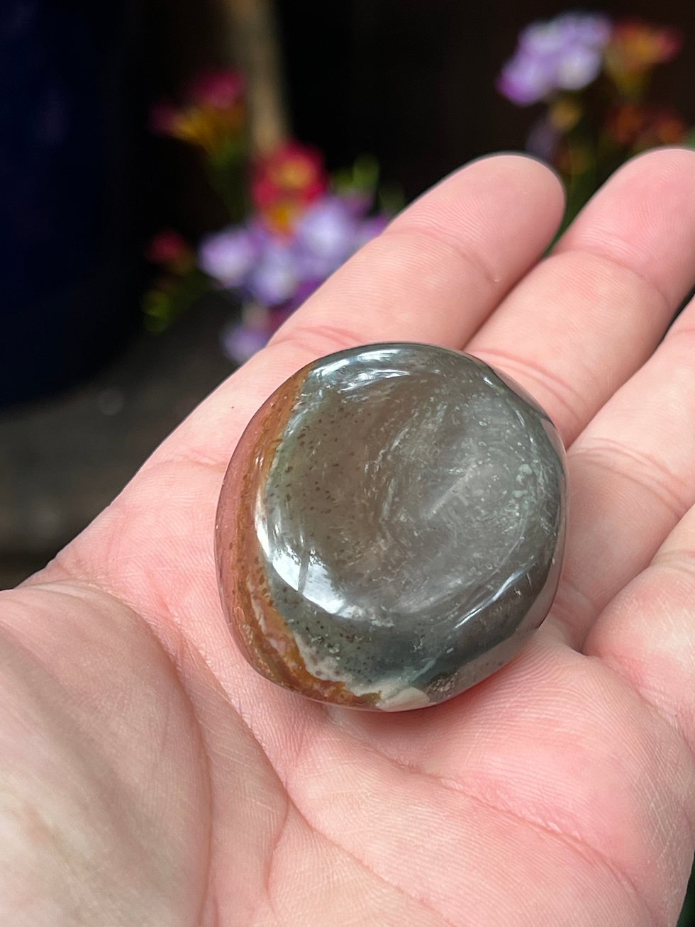 Thumbnail: Polychrome Jasper Palm Stone