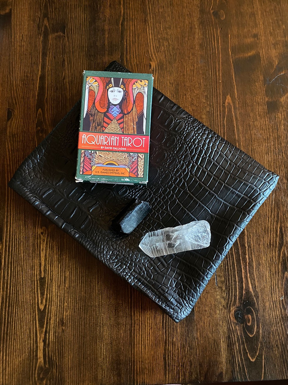 Thumbnail: Faux Black Crocodile Crystal Pouch