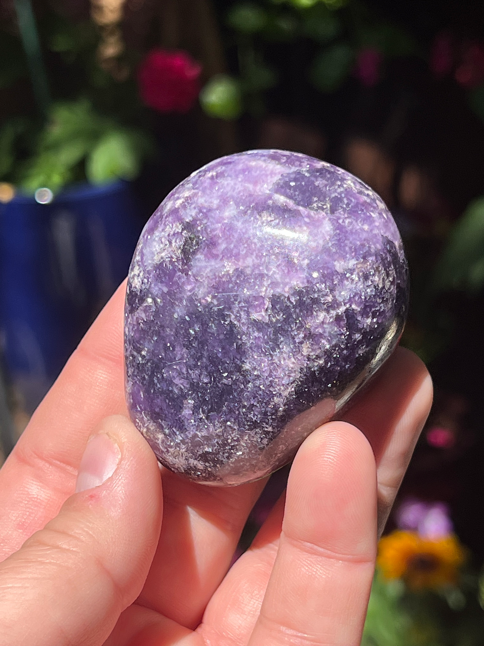 Lepidolite Palm Stone